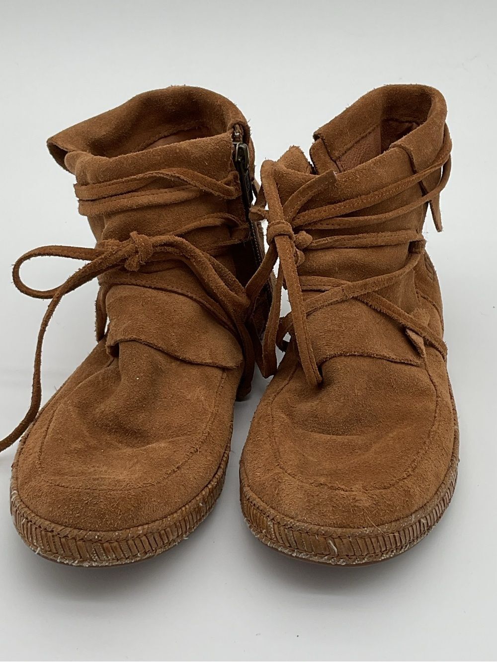 UGG Reid Suede Ankle Boots with Side Zipper
